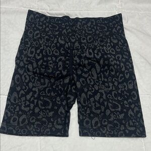 Leopard Print Women's Biker Gym Shorts